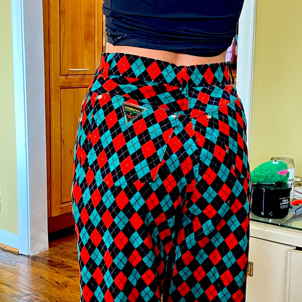 Vintage Fiorucci argyle pants 1982 size 27